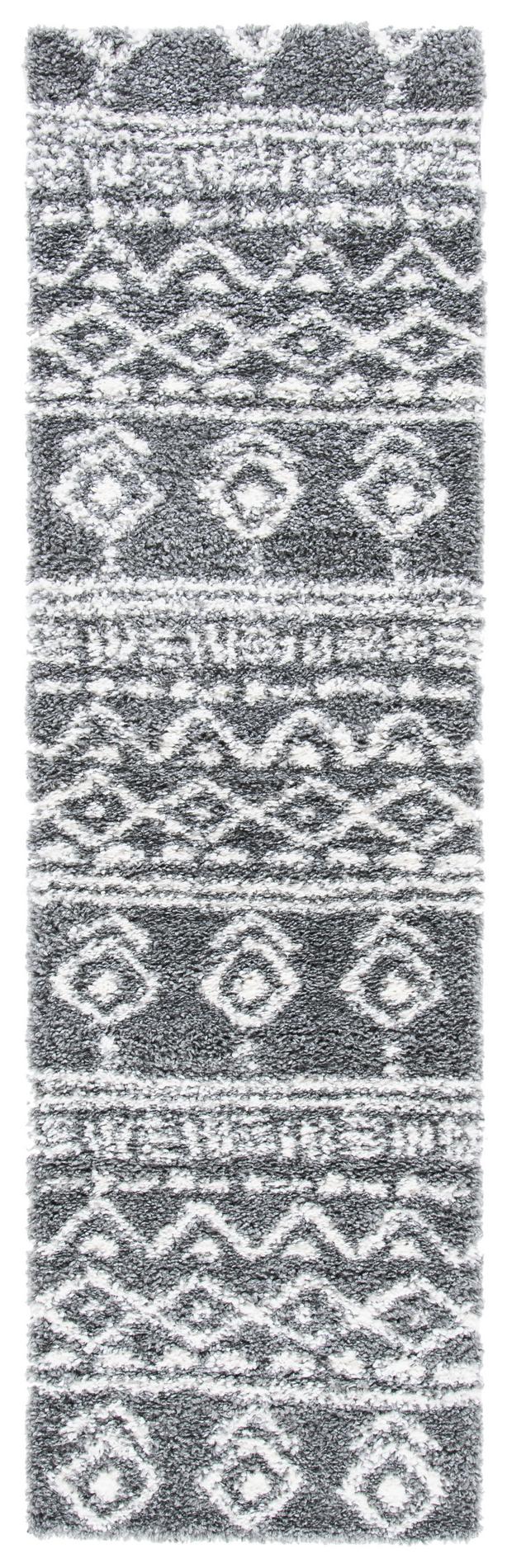 Safavieh Parma Shag Pma544H Charcoal/Ivory Rugs.