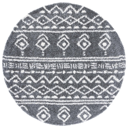 Safavieh Parma Shag Pma544H Charcoal/Ivory Area Rug