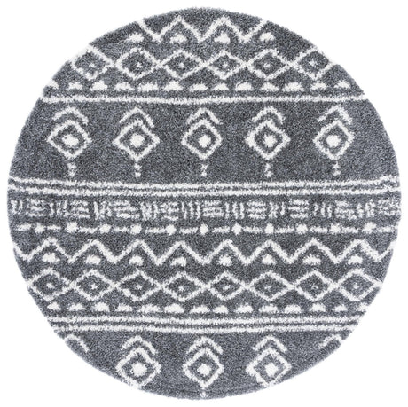 Safavieh Parma Shag Pma544H Charcoal/Ivory Rugs.