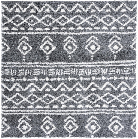 Safavieh Parma Shag Pma544H Charcoal/Ivory Rugs.