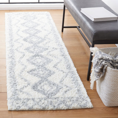 Safavieh Parma Shag Pma552A Ivory/Grey Area Rug