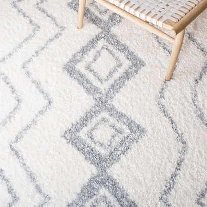 Safavieh Parma Shag Pma552A Ivory/Grey Area Rug