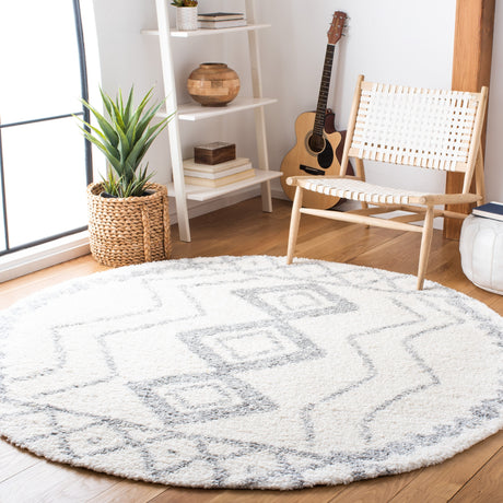 Safavieh Parma Shag Pma552A Ivory/Grey Rugs.