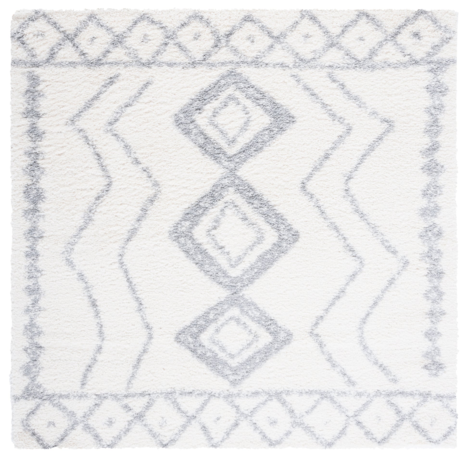 Safavieh Parma Shag Pma552A Ivory/Grey Area Rug