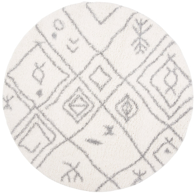 Safavieh Parma Shag Pma583A Cream/Grey Rug.