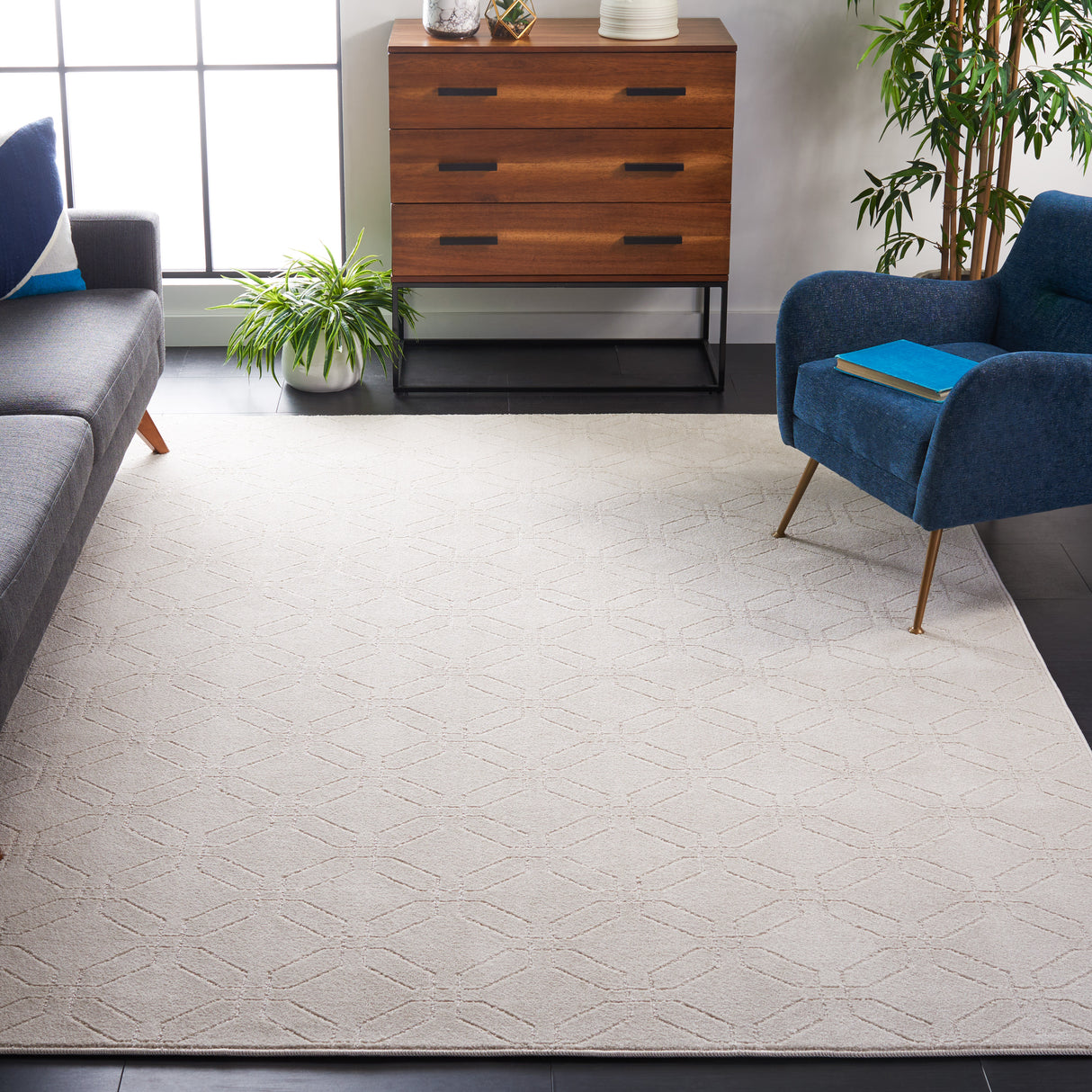 Safavieh Pattern And Solid Pns406A Ivory Rug.