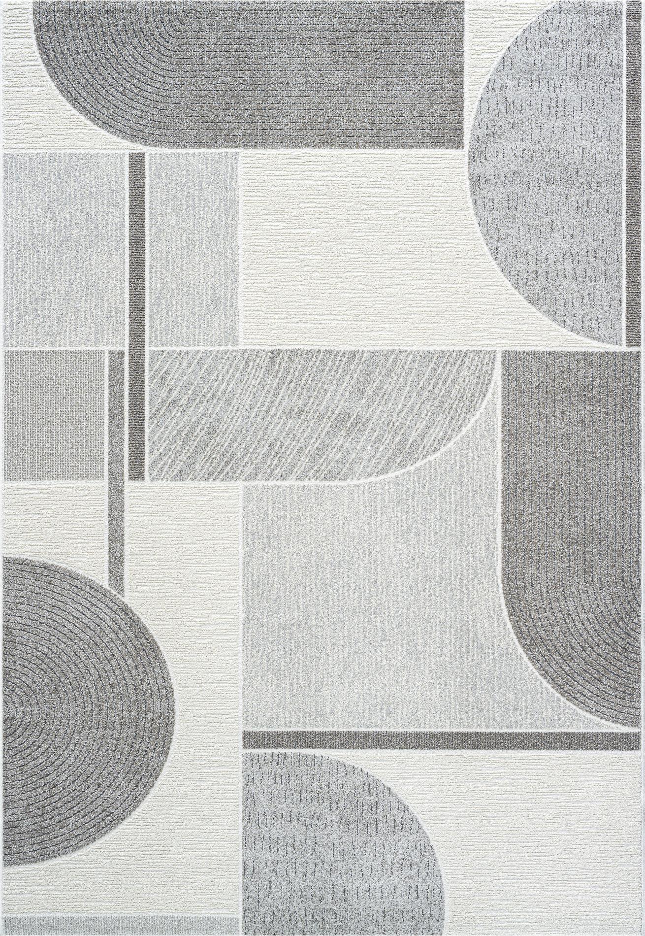 Dynamic Rugs Polaris 46002 Ivory/Grey/Burgundy Area Rug