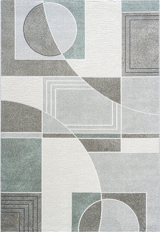 Dynamic Rugs Polaris 46012 Ivory/Grey/Gold Area Rug