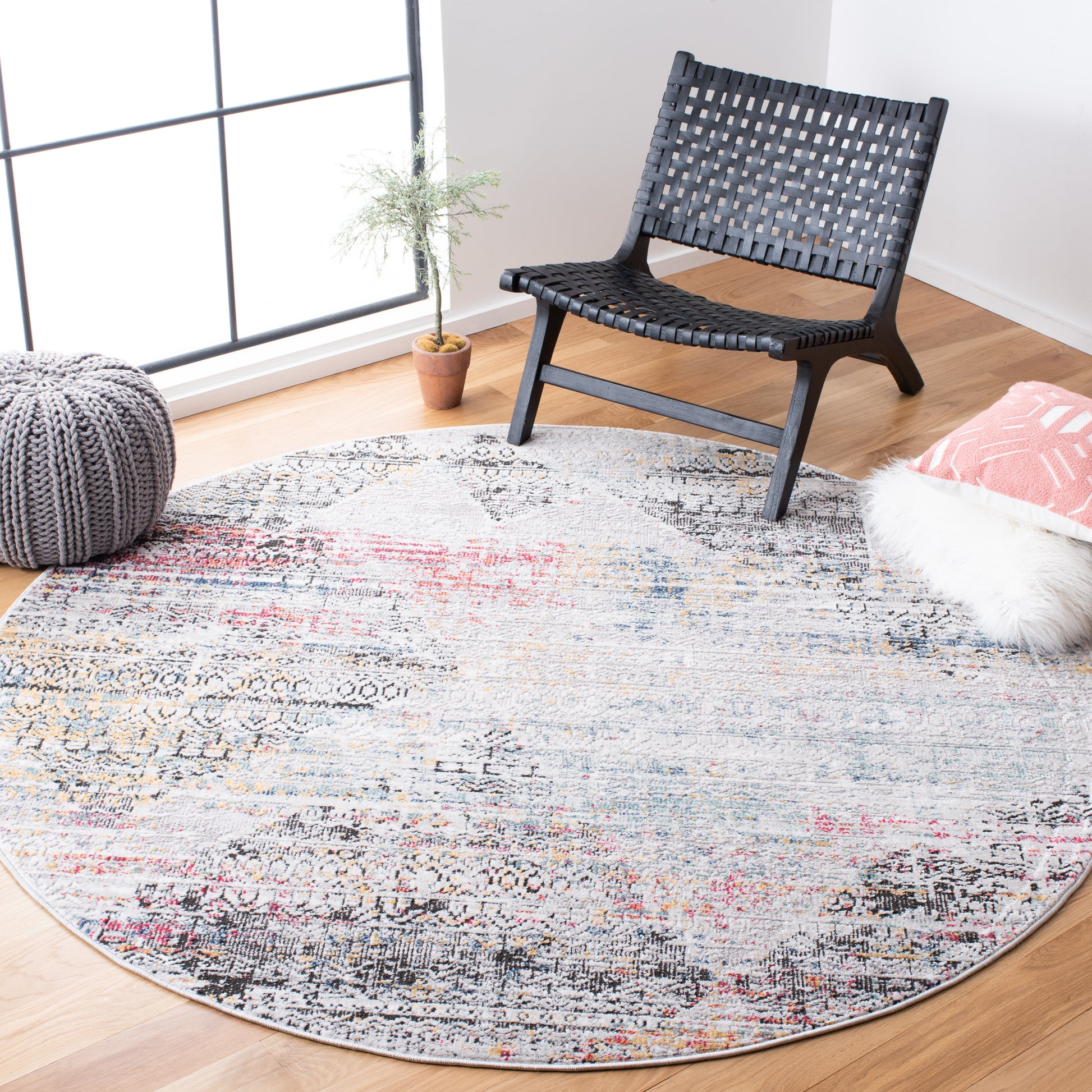 Safavieh Porcello Prl968F Grey/Black Area Rug