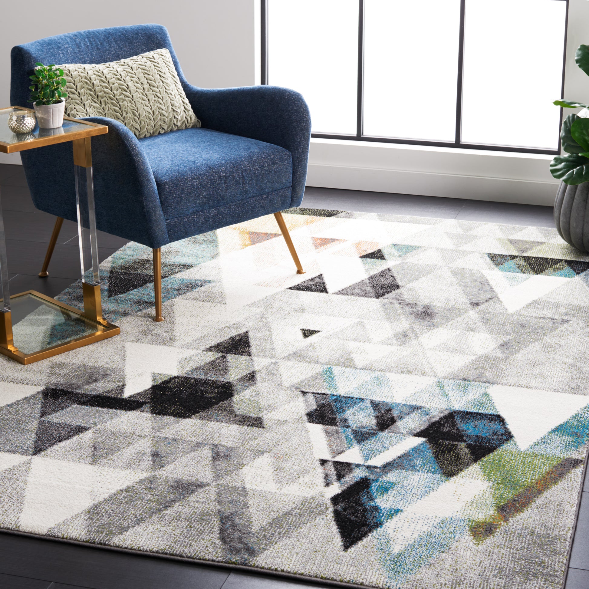 Safavieh Porcello Prlb6938C Grey/Blue Area Rug