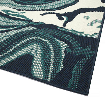 Kaleen Pianta Pta01-91 Teal, Navy, Ivory Area Rug