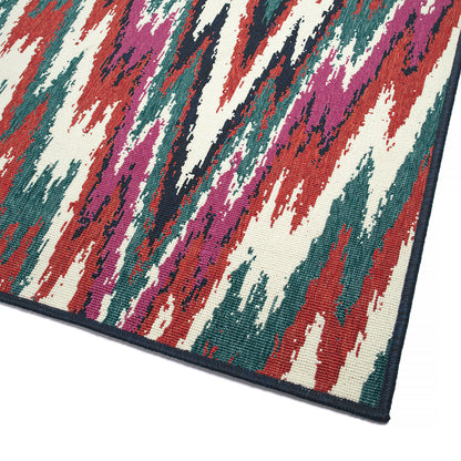 Kaleen Pianta Pta03-86 Multi, Teal, Ivory, Red Area Rug