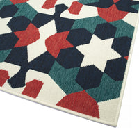 Kaleen Pianta Pta05-86 Multi, Navy, Teal, Ivory Area Rug