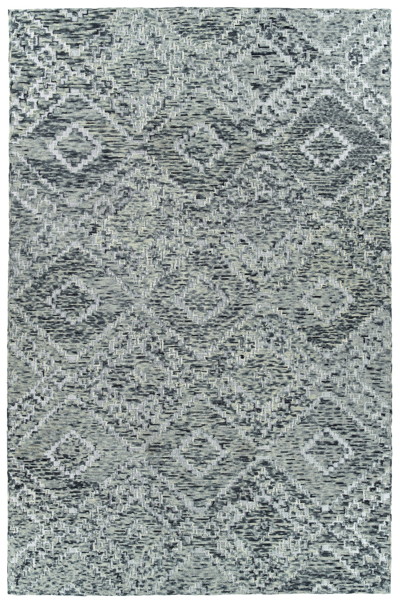 Kaleen Radiance Rad98-75 Gray, Silver, Charcoal, Graphite Area Rug