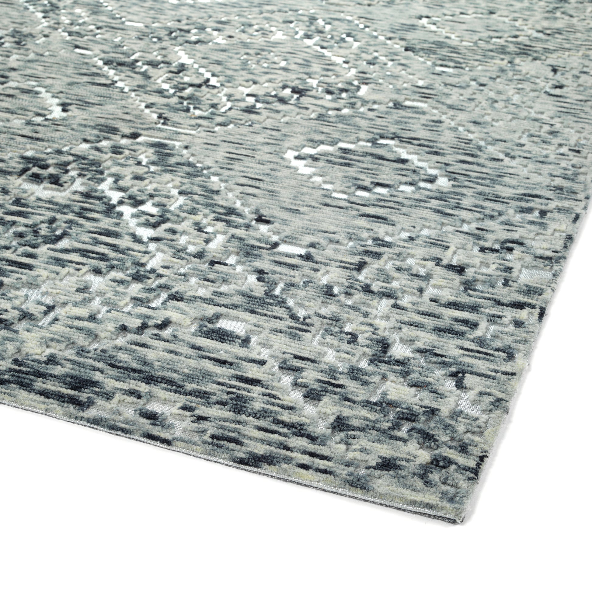 Kaleen Radiance Rad98-75 Gray, Silver, Charcoal, Graphite Area Rug