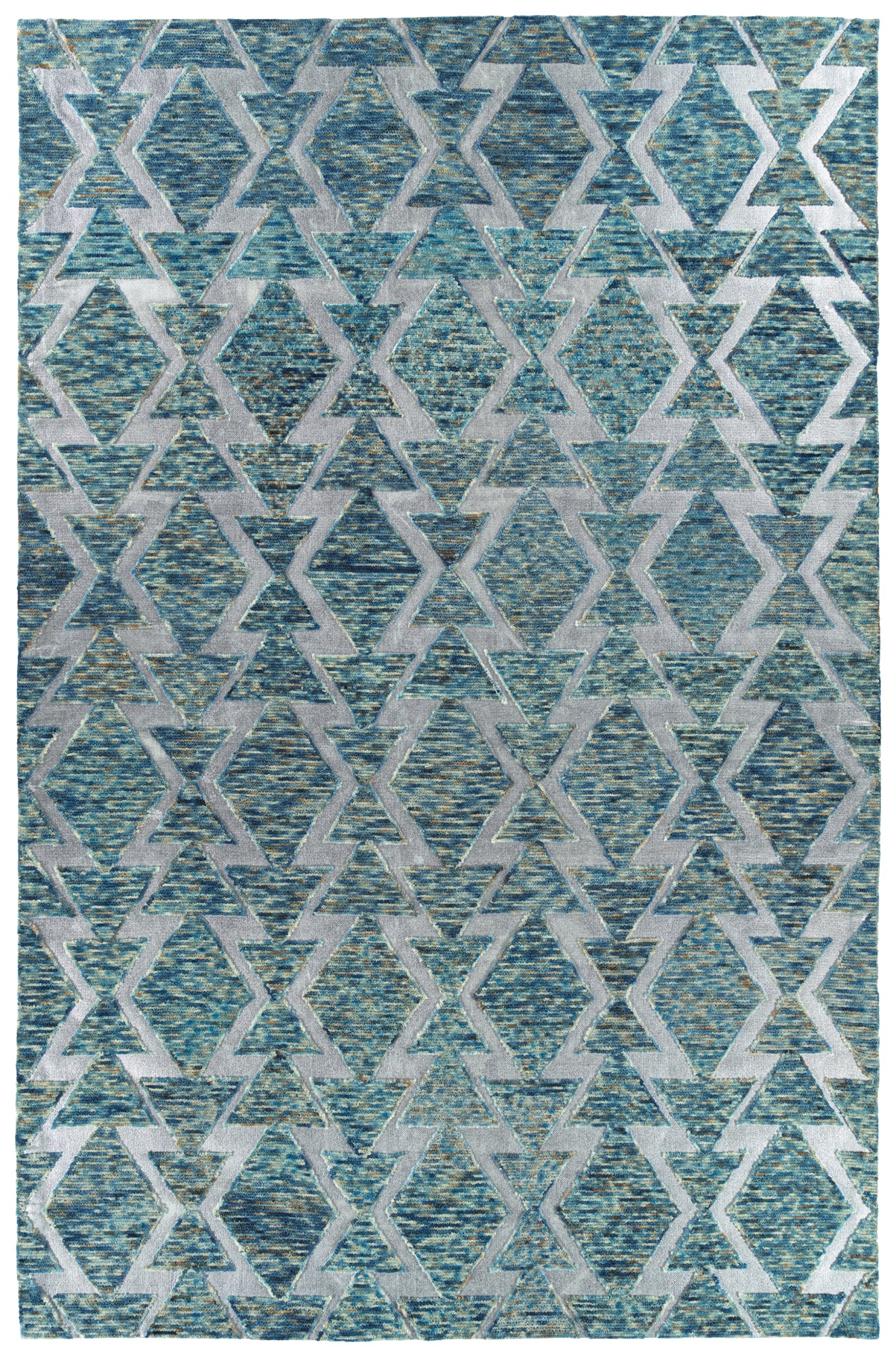 Kaleen Radiance Rad99-17 Blue, Silver, Gold, Navy Area Rug