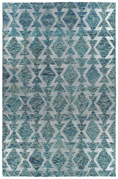 Kaleen Radiance Rad99-17 Blue, Silver, Gold, Navy Area Rug