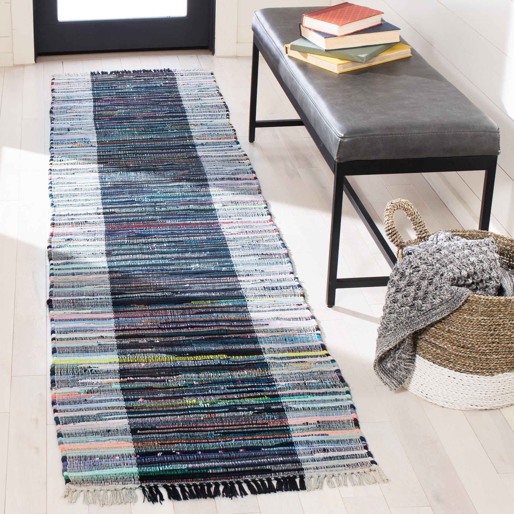 Safavieh Rag Rug Rar122F Grey/Black Area Rug