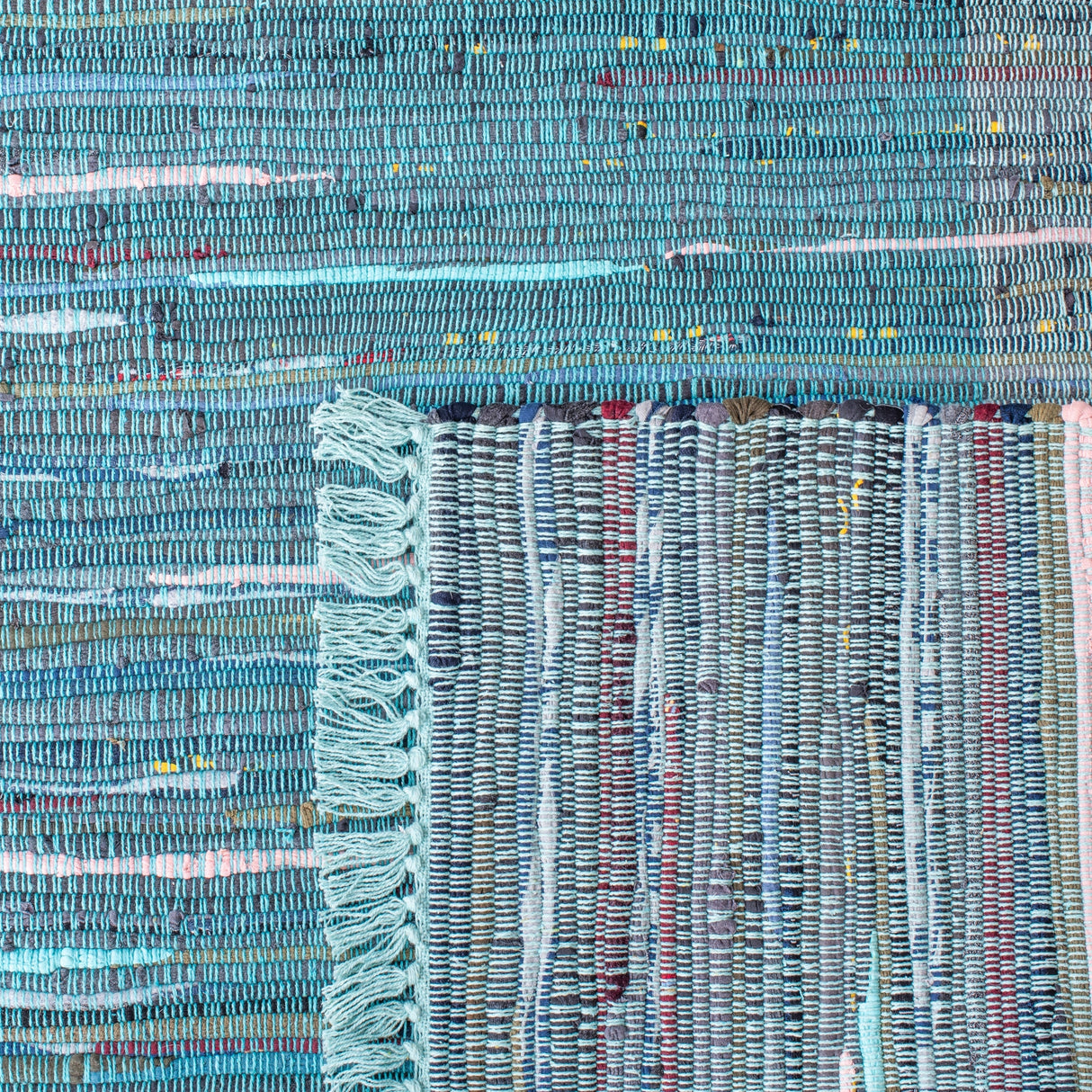 Safavieh Rag Rug Rar122M Light Blue/Grey Rugs.