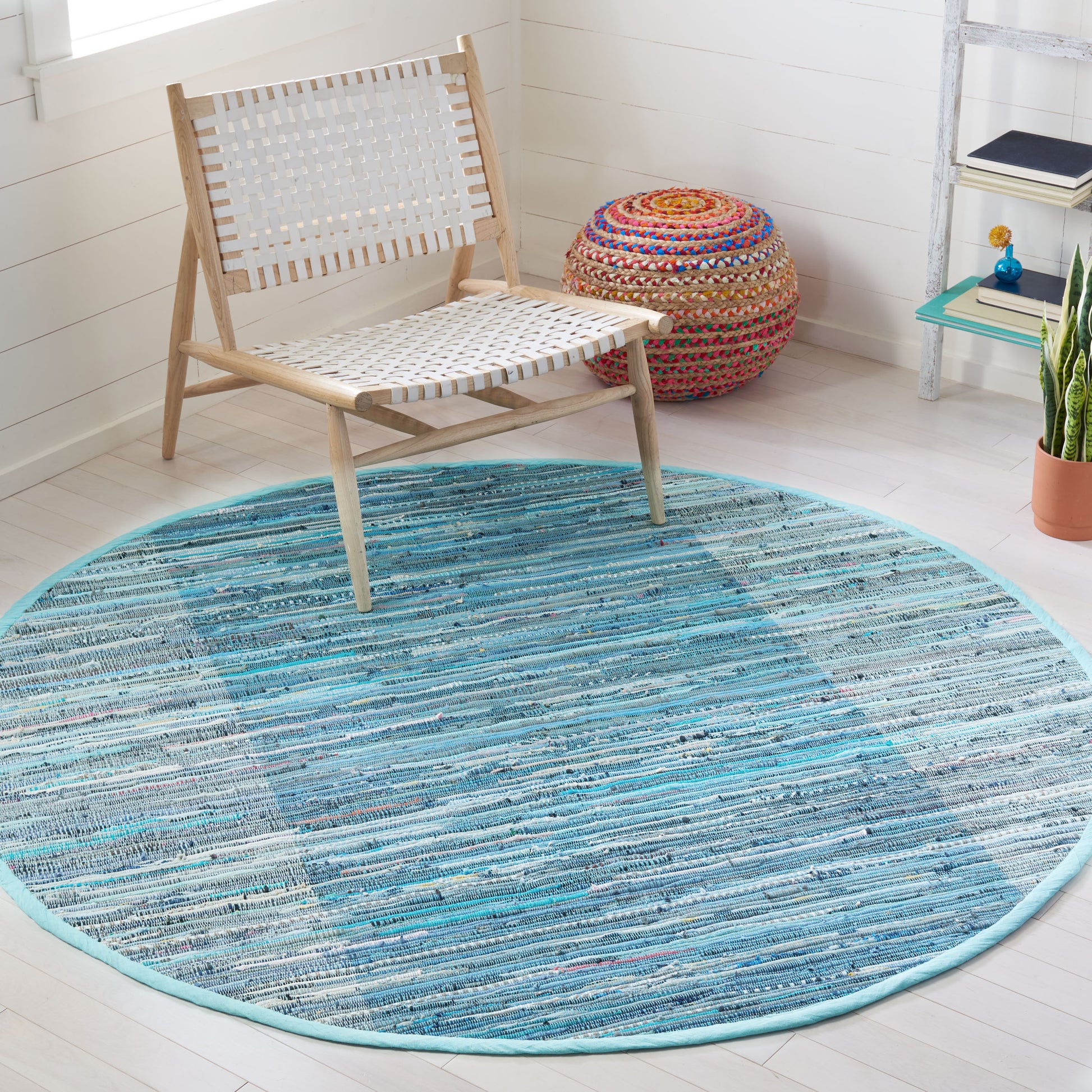 Safavieh Rag Rug Rar122M Light Blue/Grey Area Rug