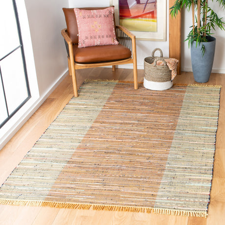 Safavieh Rag Rug Rar122P Rust/Gold Rugs.