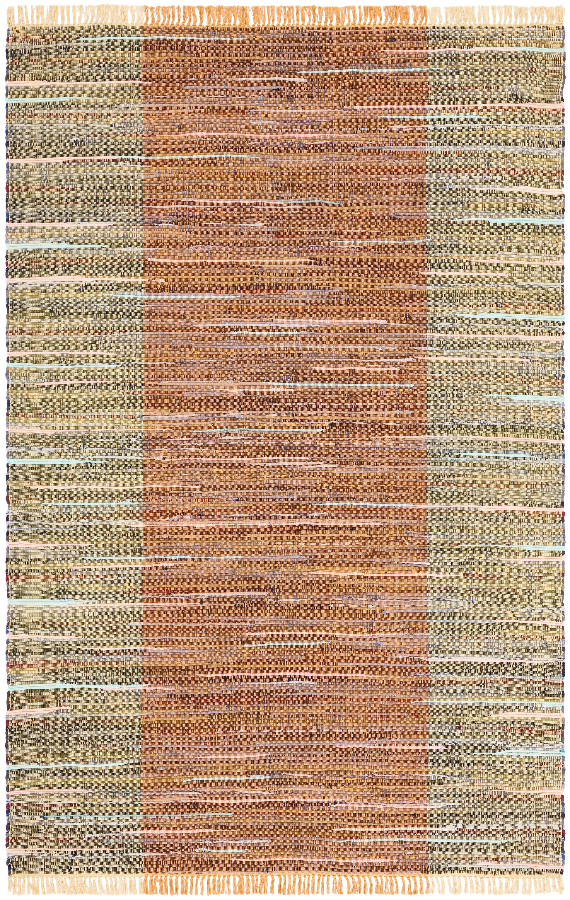 Safavieh Rag Rug Rar122P Rust/Gold Area Rug