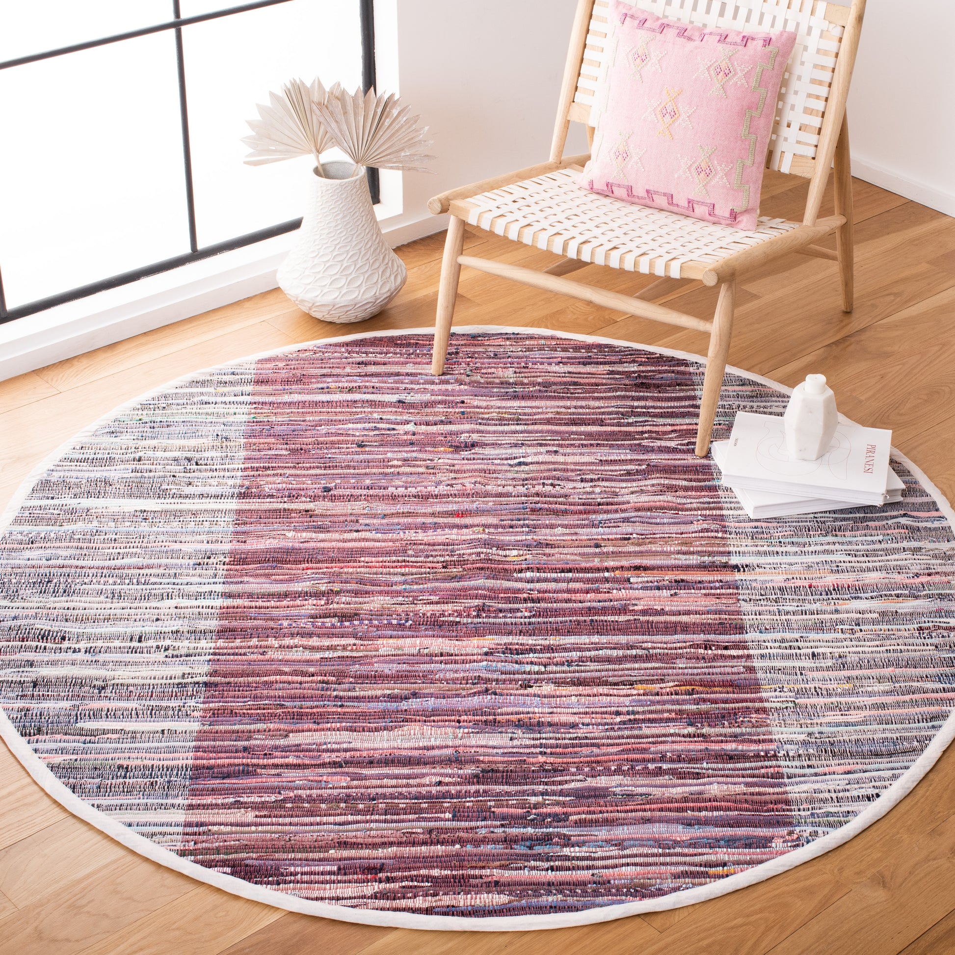 Safavieh Rag Rug Rar122Q Red/Grey Area Rug