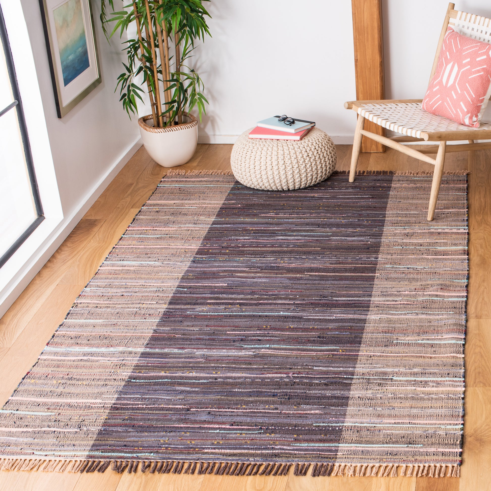 Safavieh Rag Rug Rar122V Purple/Blue Area Rug