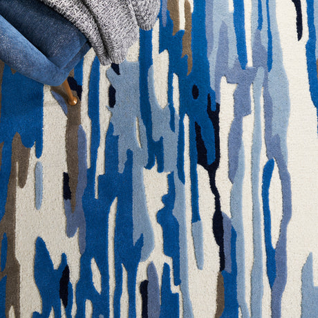 Safavieh Rodeo Drive Rd858M Ivory/Blue Rug.