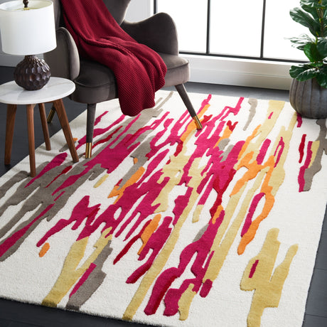 Safavieh Rodeo Drive Rd858Q Ivory/Red Rug.