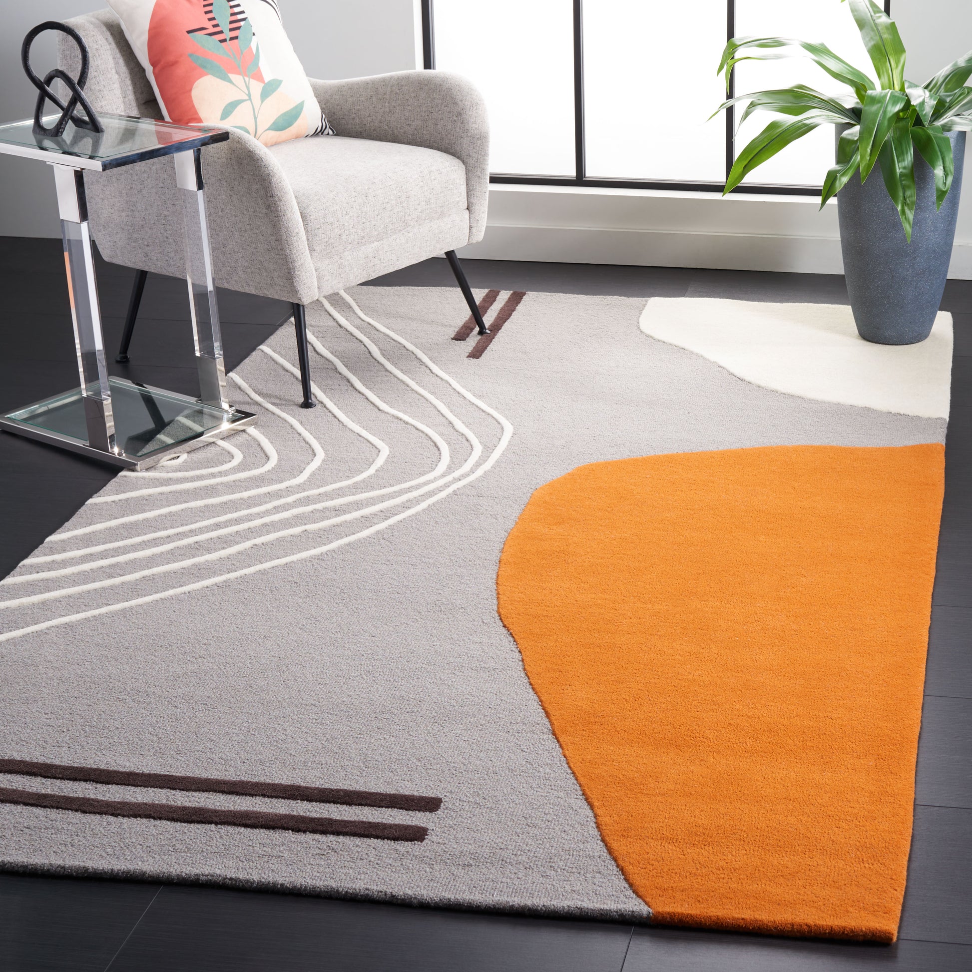 Safavieh Rodeo Drive Rd860H Grey/Rust Area Rug