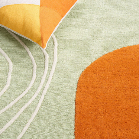 Safavieh Rodeo Drive Rd860Y Green/Rust Rug.
