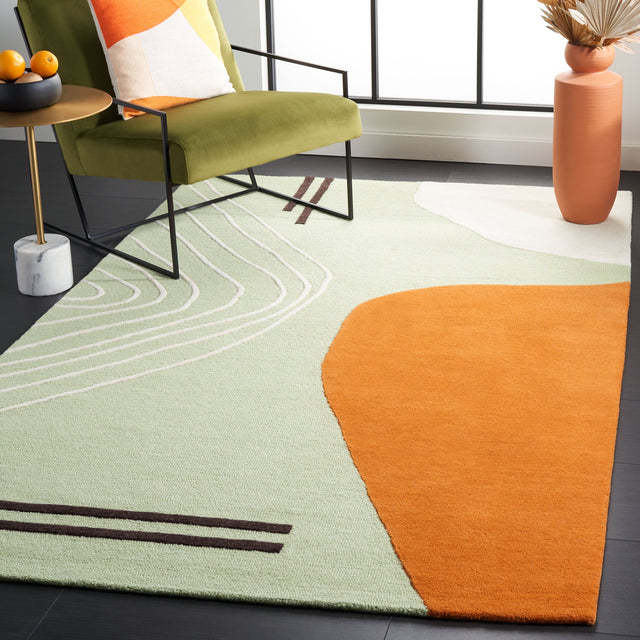 Safavieh Rodeo Drive Rd860Y Green/Rust Rug.