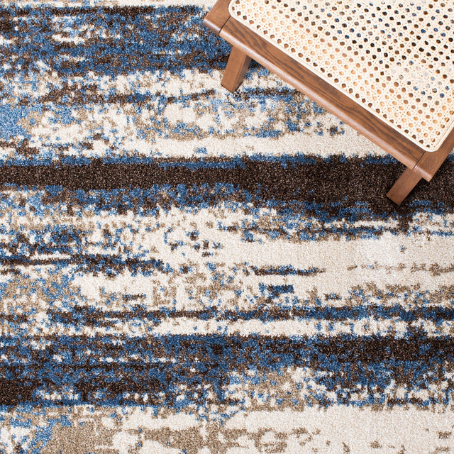 Safavieh Retro Ret2138 Cream/Blue Rugs.