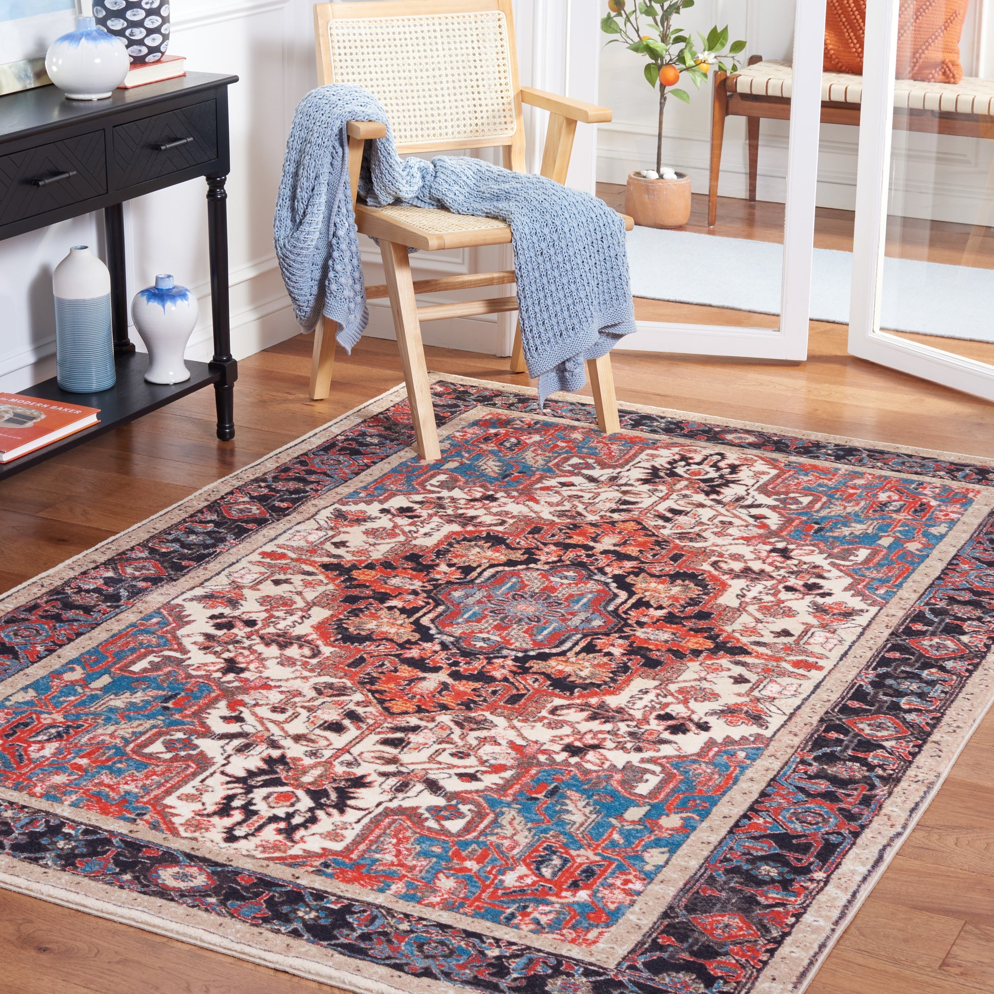 Safavieh Riviera Riv138A Ivory/Blue Area Rug