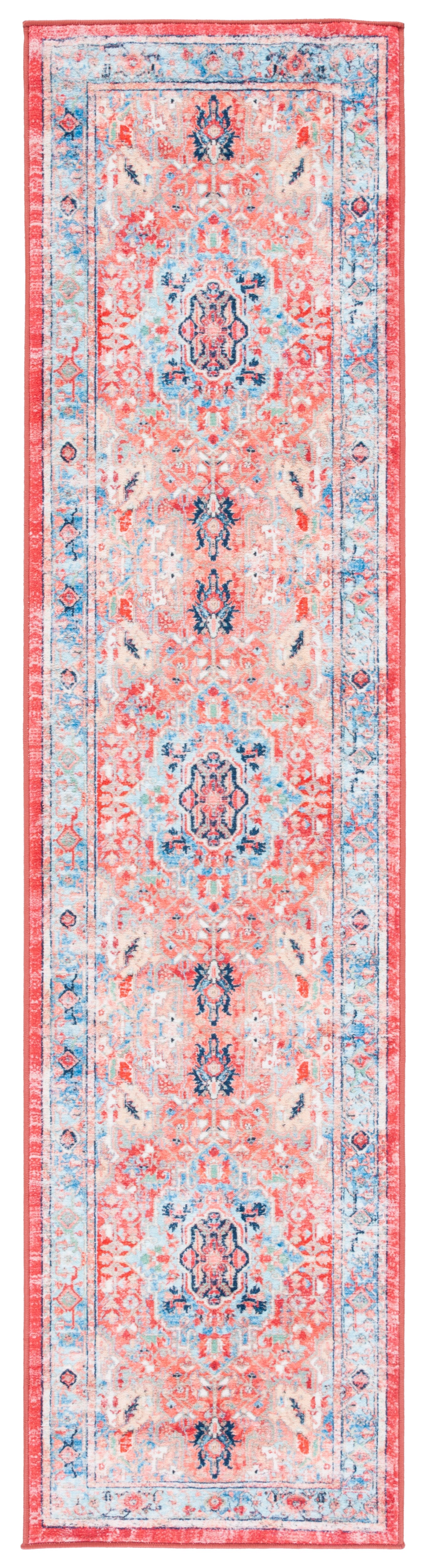 Safavieh Riviera Riv182J Light Blue/Red Area Rug