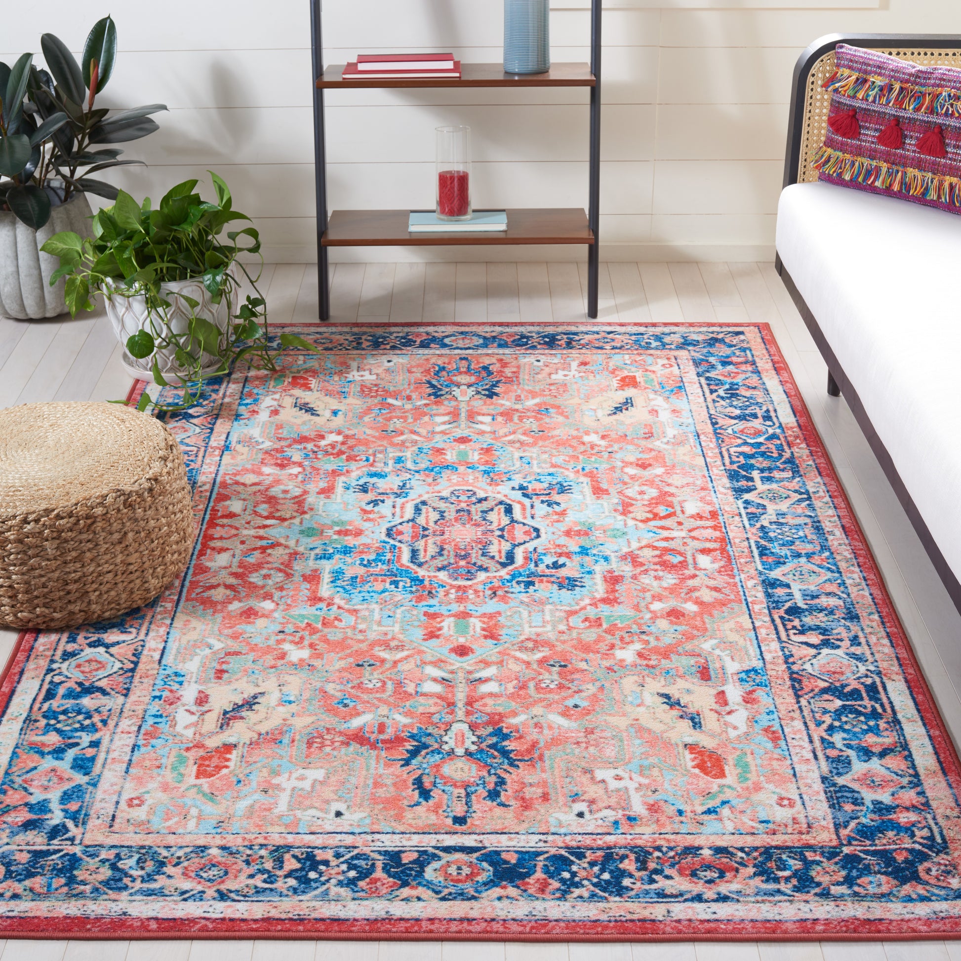 Safavieh Riviera Riv182N Navy/Red Area Rug