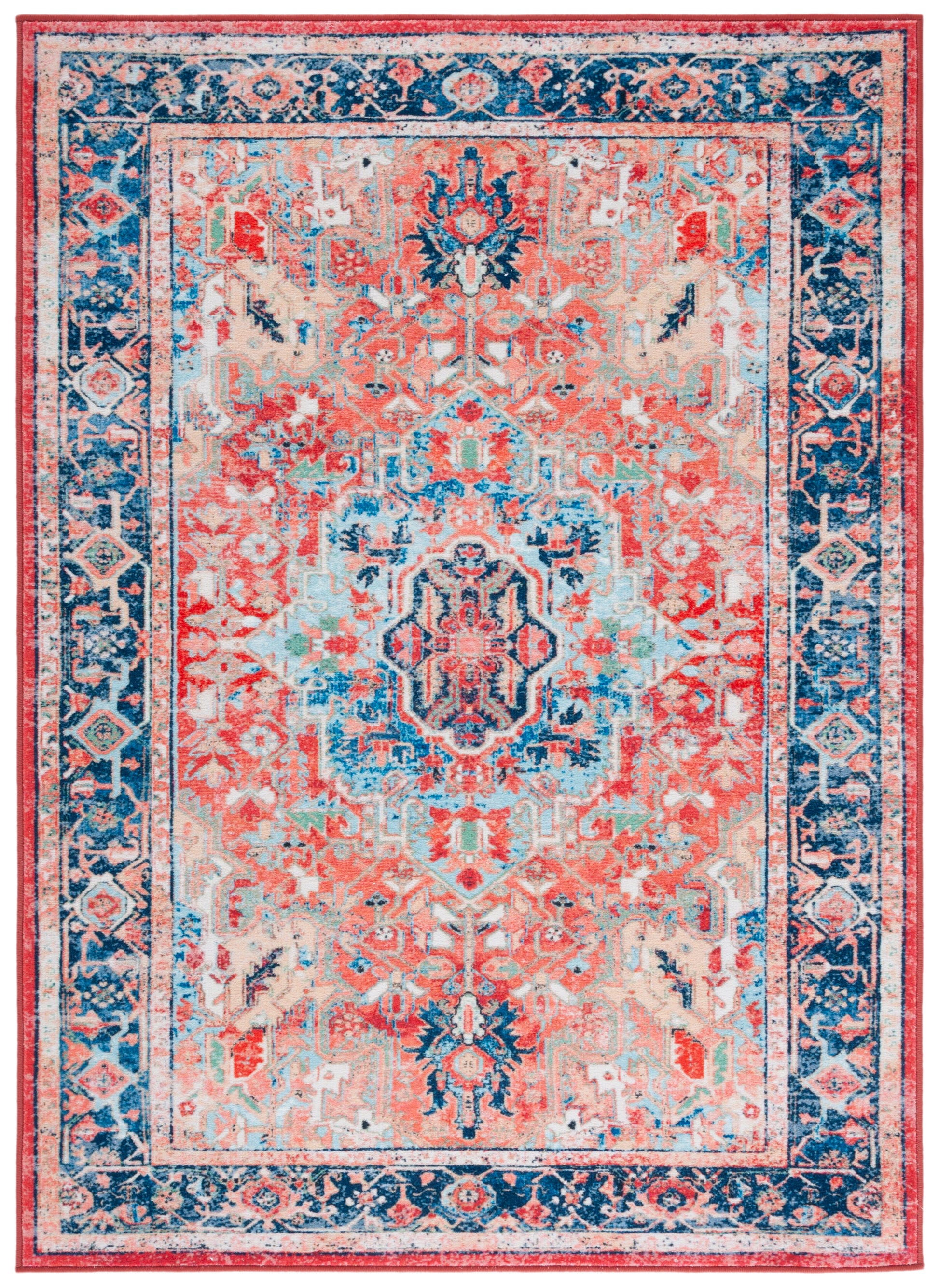 Safavieh Riviera Riv182N Navy/Red Area Rug