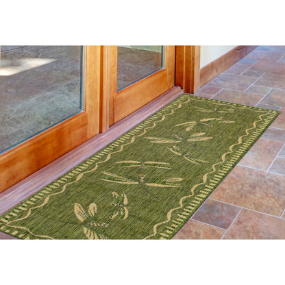 Liora Manne Carmel Dragonfly 8440/06 Green Area Rug