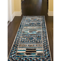 Liora Manne Ashford Tribal 8137/03 Blue Area Rug