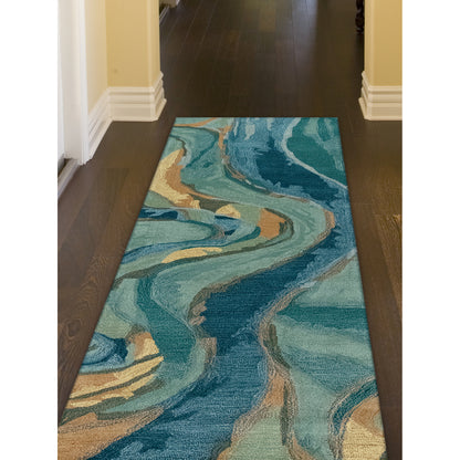 Liora Manne Corsica Panorama 9149/03 Blue Area Rug