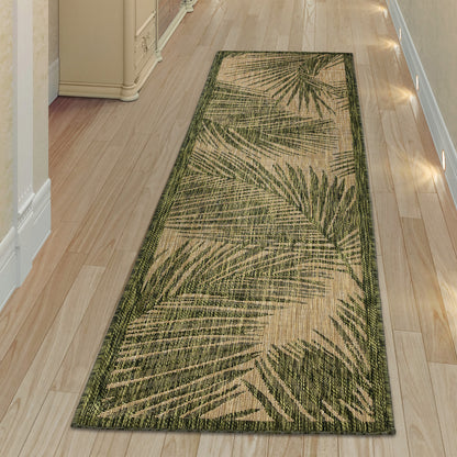 Liora Manne Carmel Fronds 8474/06 Green Area Rug