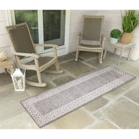 Liora Manne Dunes Border 6685/38 Grey Area Rug