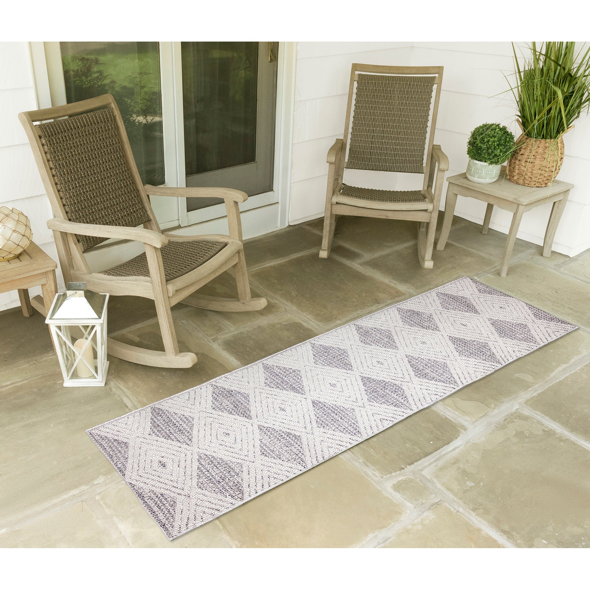 Liora Manne Dunes Modern Diamond 6688/38 Grey Area Rug