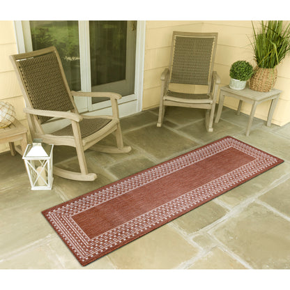 Liora Manne Malibu Etched Border 8228/17 Rust Area Rug