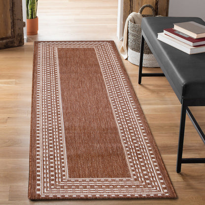 Liora Manne Malibu Etched Border 8228/17 Rust Area Rug