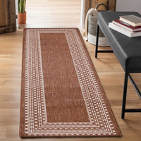 Liora Manne Malibu Etched Border 8228/17 Rust Area Rug