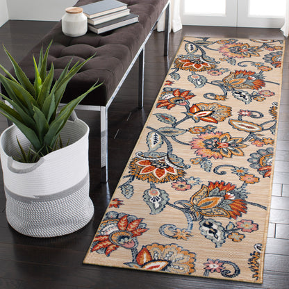 Liora Manne Canyon Ornamental Flower 9370/12 Camel Area Rug