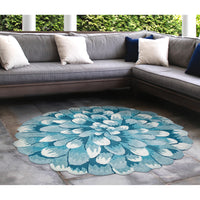 Liora Manne Frontporch Mum 1828/04 Blue Area Rug