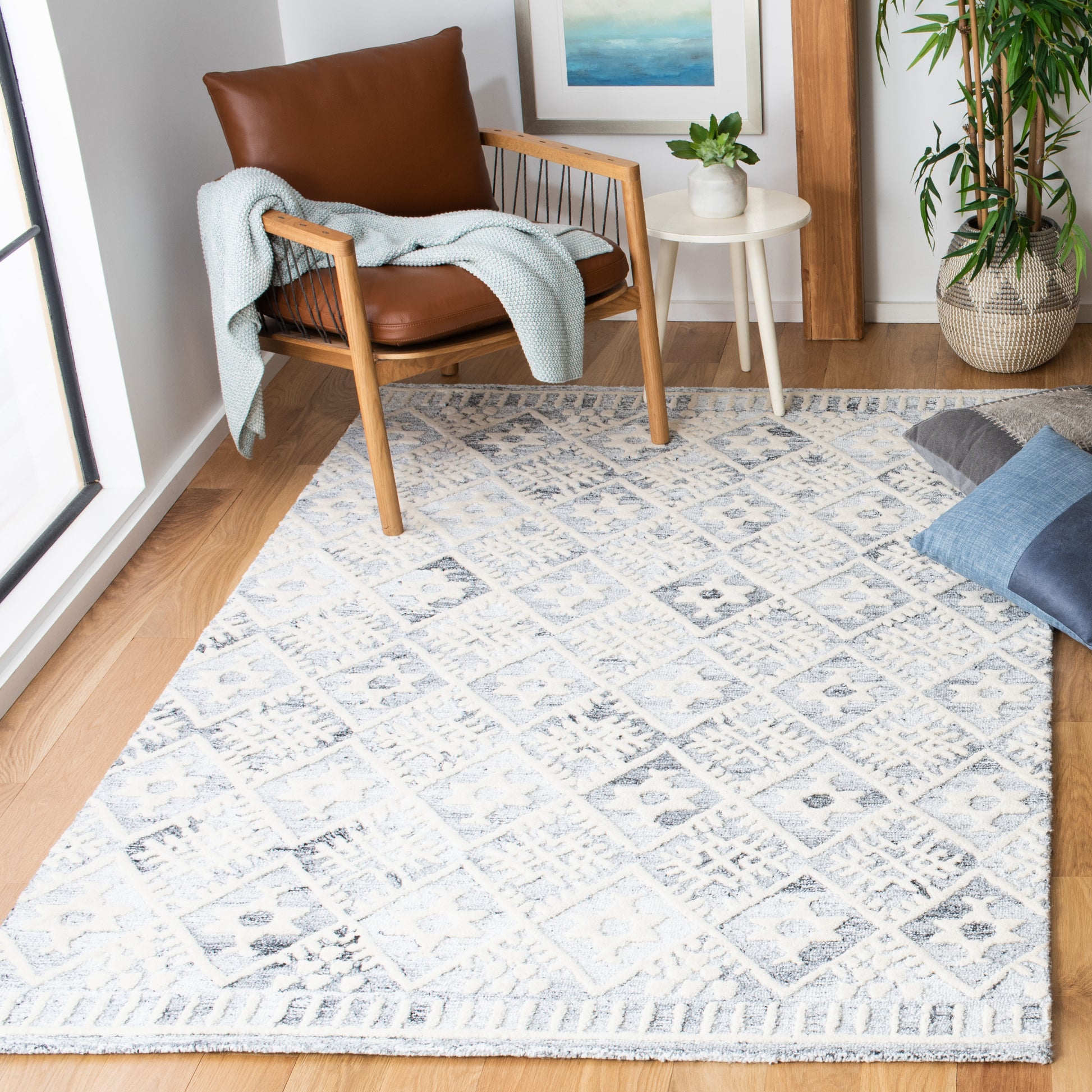 Safavieh Roslyn Ros803A Grey/Ivory Area Rug